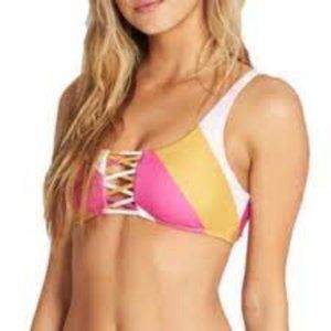 NWT!! Billabong Soul Stripe Tank Bikini Top Size Large